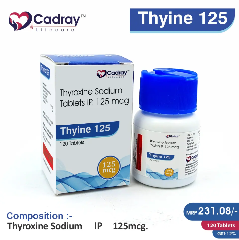 Thyroxine (Levothyroxine) 125 mcg Tablet | Best price for PCD Pharma Franchise | Thyroid hormone therapy